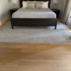 King Size Crate and Barrel Bed Fram and Foam Mattress