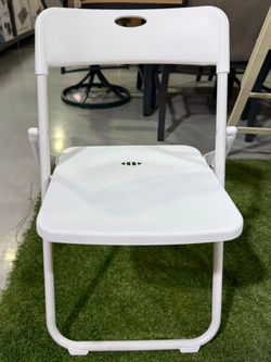 White Plastic Folding Chair