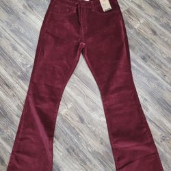 New Levi's 725 High Rise Bootcut Corduroy Jeans in Windsor Wine- Size 32x32