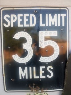 Vintage porcelain sign  from la county