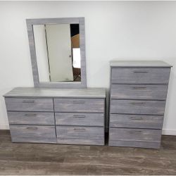 Dresser Whit Mirror And Chest - Cómoda Con Espejo Y Gavetero 