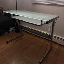 Glass top desk