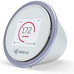 Kaiterra Laser Egg + CO2 Indoor Air Quality Monitor, Tracks PM 2.5, Fine Dust, CO2, Temperature, And Humidity)