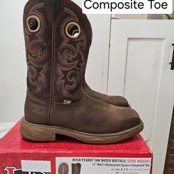 Justin Composite Toe Work Boots Size 8.5 