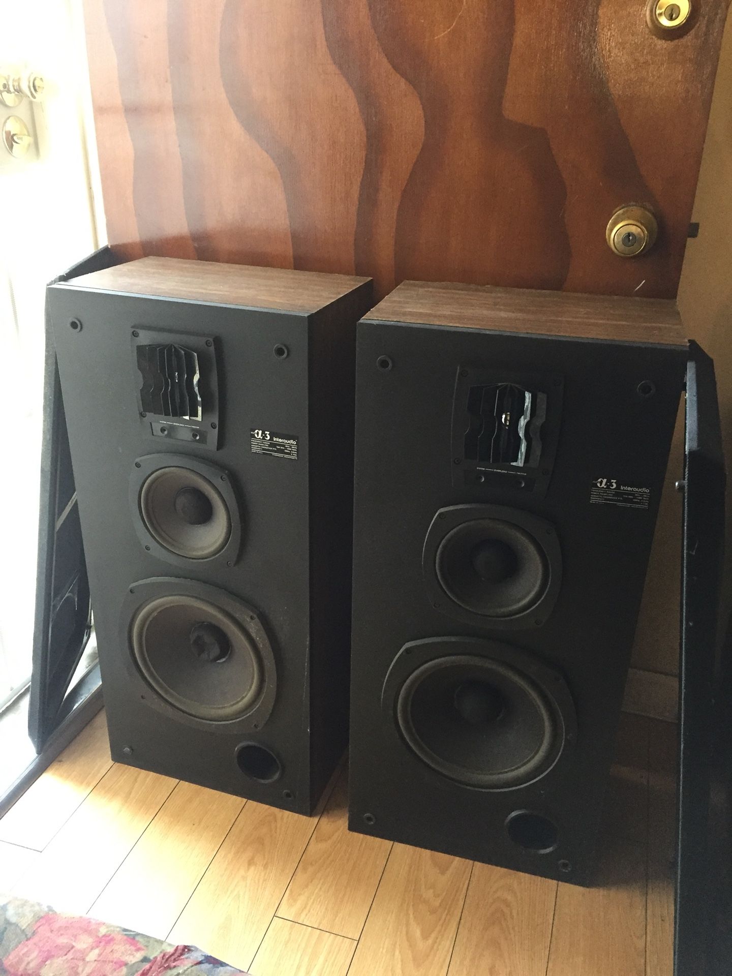 Vintage BOSE Speakers Interaudio alpha 3 a3, 15 to 150 watt MADE IN USA, 3-WAY BALANCED, fully tested, sounds AWESOME!