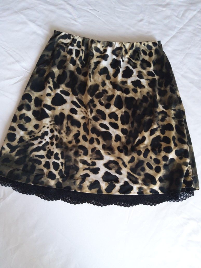 Animal print Lace skirt