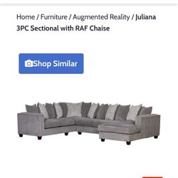 3PC Sectional with RAF Chaise sofa