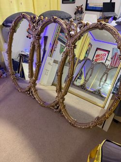 Vintage Bassett triple oval mirror 1960-70’s