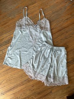 Satin Lace Cami and Shorts Pajama Set
