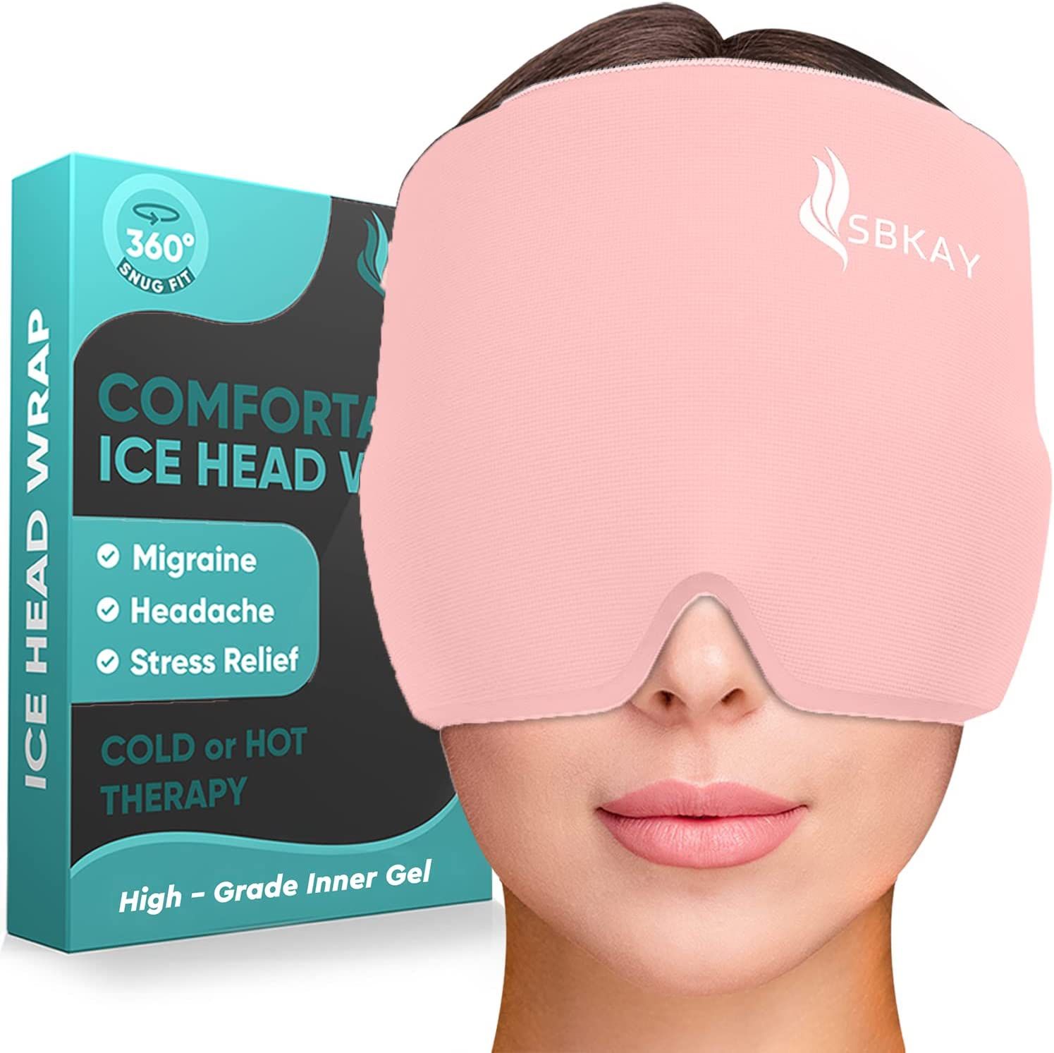 New Hot/cold Headache Relief Hat Pink