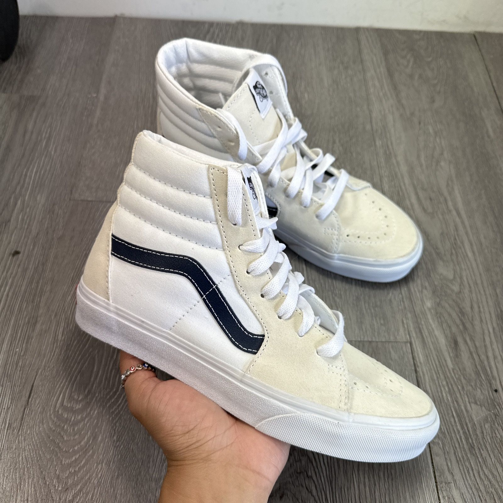 VANS SK8 HI CLASSIC SPORT DRESS BLUES WHITE/CREAM/ Women Size