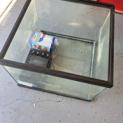 50 Gallon Cube Tank Aquarium Full Setup With Filter And Light