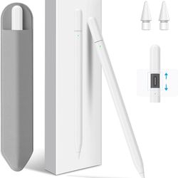 Stylus Pen for iPad, Apple Pencil for iPad air 11"&13"(M2)/iPad Pro 11"&13"(M4), with Fast Charge, Tilt Sensitivity ,Palm Rejection, Compatible with i