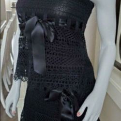 Valentino Crochet Knit 2 Pc Skirt Top 🖤 