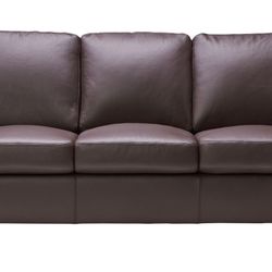 Gardner White: SOFA LEATHER LAGUNA BROWN 