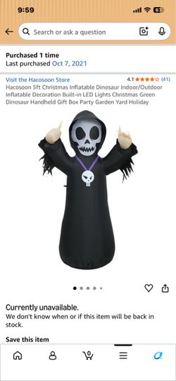 Both for one low price Last 2 new blow ups- Halloween Inflatable Grim Reaper Decoration