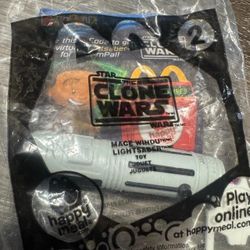 McDonald's Star Wars Clone Wars Mace Windu Lightsaber Toy