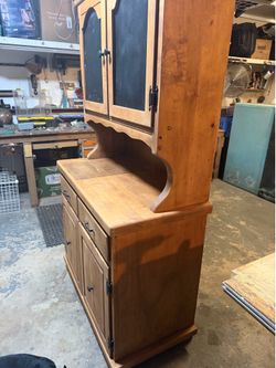 Solid oak hutch