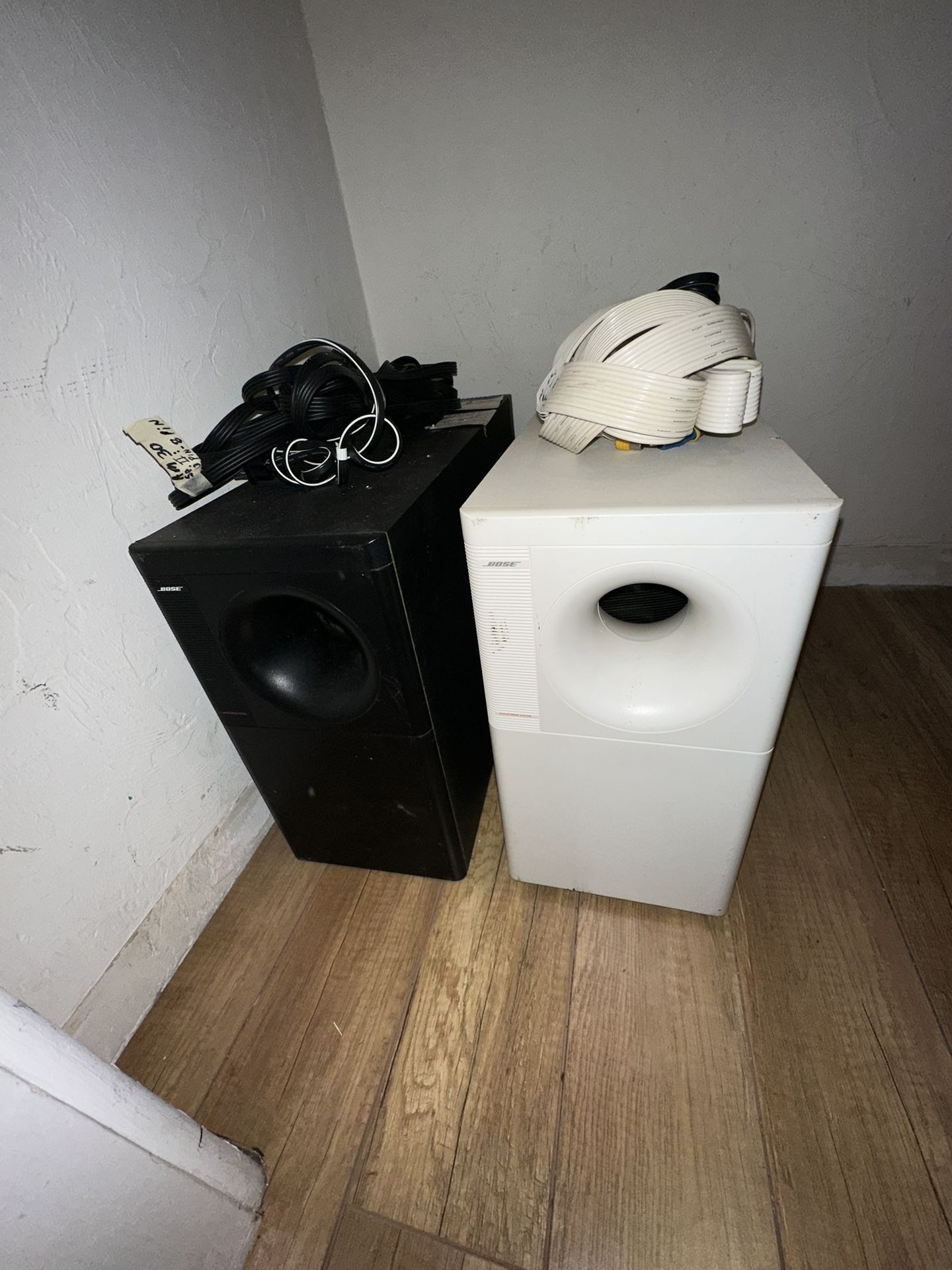 BOSE SUBWOOFERS $40 each (5.1Custom Speaker Wires for Each):