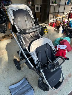 Uppa Baby Double Stroller with Bassinet