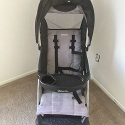 Kolcraft Cloud Plus Gray And Black Stroller 