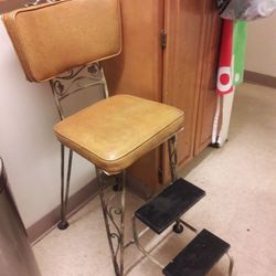 Vintage kitchen step stool chair