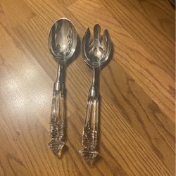 Silver Serving Spoons, 2 Pcs 