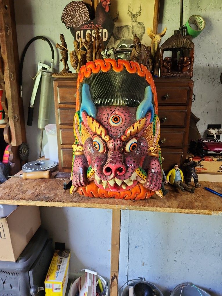 Tibetan Buddhist Wrathful Deity Mask