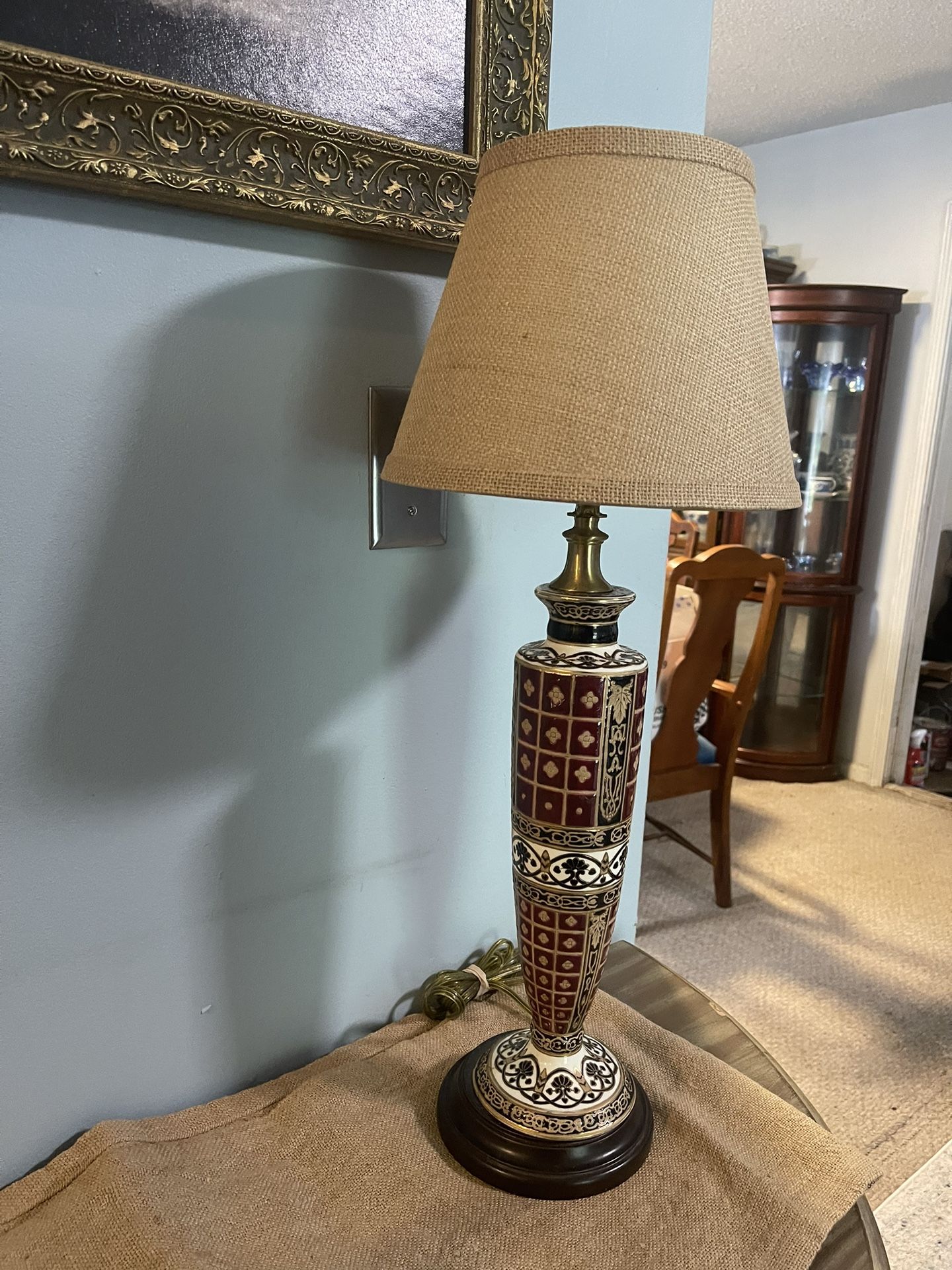Vintage Bombay Co *Asian Accents* Lamp w/ Shade~Chinoiserie~ 28" tall~Beautiful!
