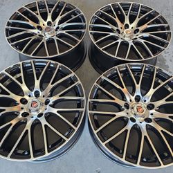 17" black/polished rims wheels new 5x114.3 bolt pattern 17x7.5