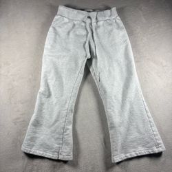 Brandy Melville Sweatpants Women's One Size Gray Baggy Low Rise Loose Crop #2832
