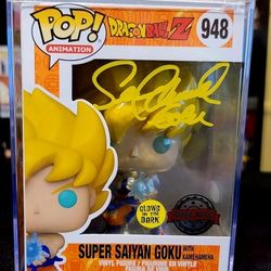 Dragon Ball Z Super Saiyan Goku Funko Pop Signed By SEAN SCHEMMEL Basic JSA Certification 