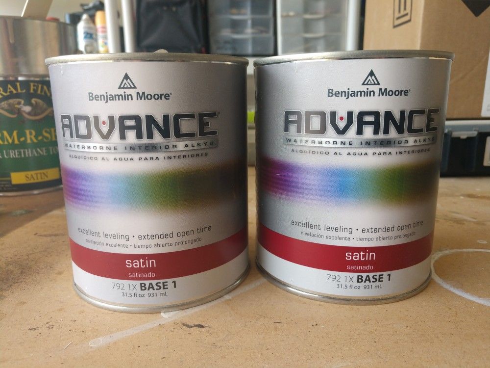 (2) Qts Benjamin Moore Advance Paint