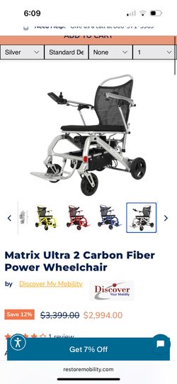 Matrix Ultra 2 lightweight folding power wheelchair