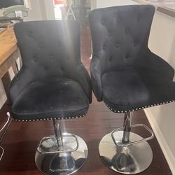 Black And Silver Bar Stools