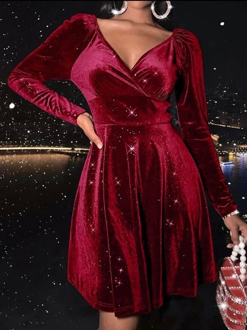 Velvet Burgundy Dress
