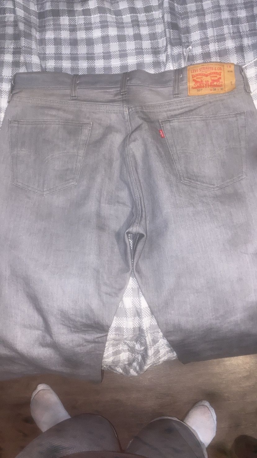 Grey Levis 501s
