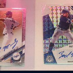 LOT-ZACK MCKINSTRY SIGNED MISC DODGERS TIGERS RC BASEBALL CARDS