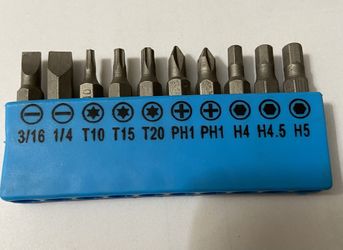 Channel Lock 1/4” Drive Screwdriver Bits, 10 Piece Set