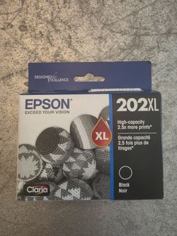 NEW GENUINE - EPSON 202XL BLACK INK CARTRIDGE - T202XL120 Sealed Ex 12 /2026