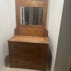 Antique Eastlake Mirrored Dresser