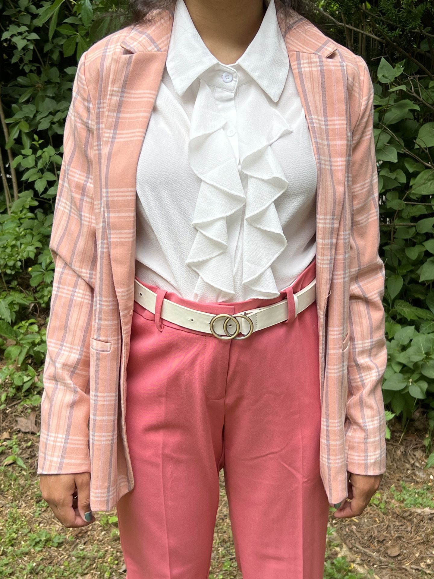 Plaid Pink Dress Jacket, XS, Lauren Conrad, Like New, Barely Used