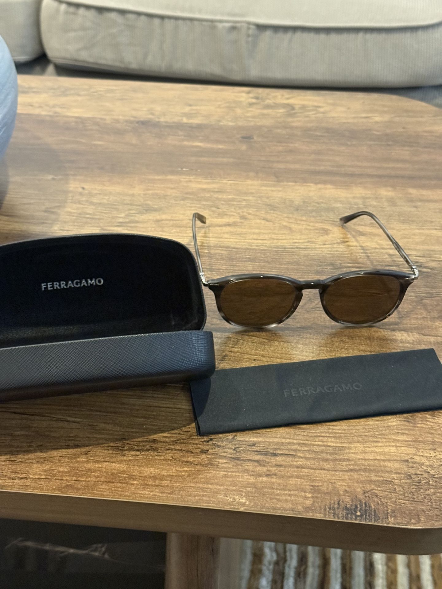 Classic Ferragamo Brown Men’s Sunglasses