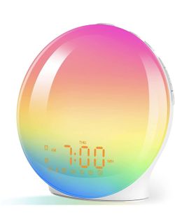 BRAND NEW!! Sunrise Alarm Clock And Sleep Sound Machine With Multi Color Light Options