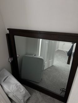 Queen bed and. Dresses with mirror