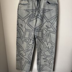 Supreme Stars Topstich Baggy Jeans
