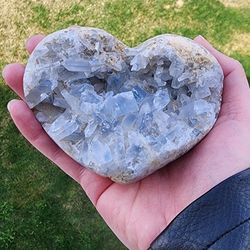 Celestite Heart Shaped Crystal
