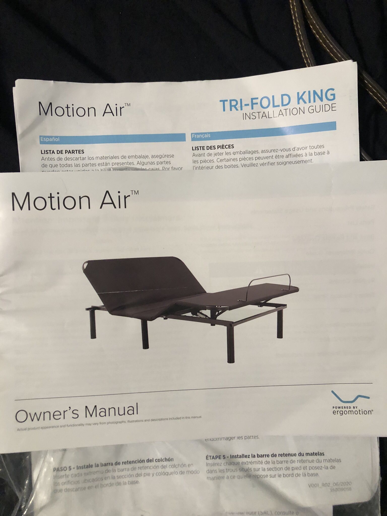 ErgoMotion King Bed Frame. New