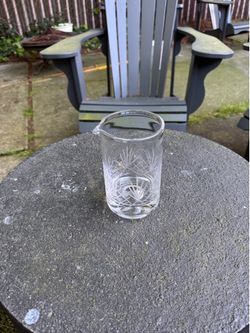 Vintage Cut Crystal Creamer Pitcher