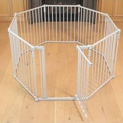 Toddleroo by North States - Metal Superyard Baby Play Yard: 8 Panel Playpen/Gate, 30" Tall